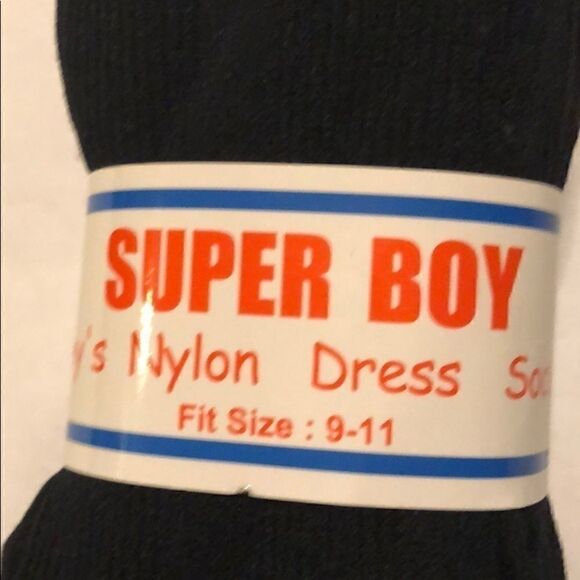 3/$15 or 5/$20 NWT boys black nylon socks size 9-11 - Picture 2 of 4